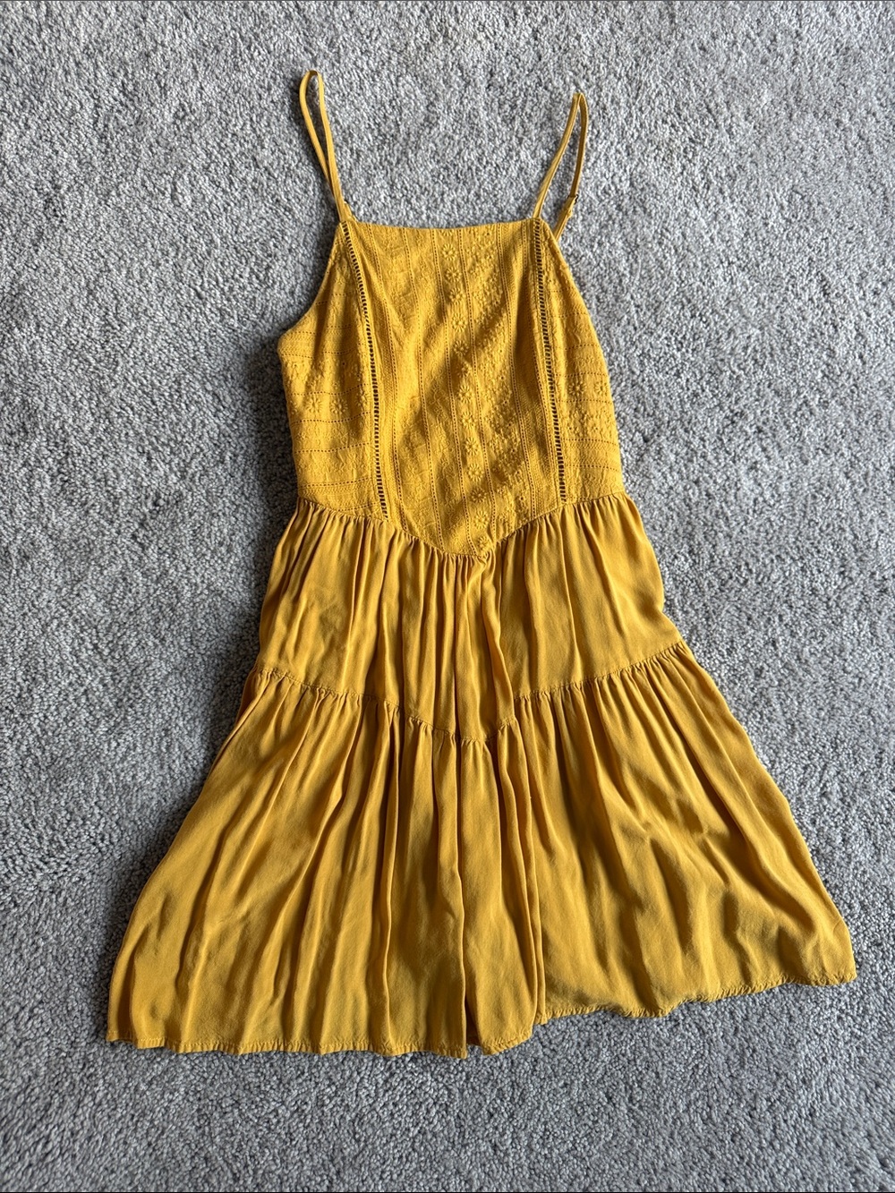 wild fable Mustard Yellow Tiered Sundress